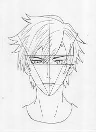 How To Draw A Anime Boy Face Step By Step Anime Face Drawing Anime Drawings Sketches Drawing Anime Bodies