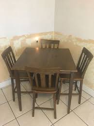 Cleveland oval table 5 piece dining set go back in time with the fun and distinctive styling of the cleveland collection by coaster. Mainstays 5 Piece Mission Counter Height Dining Set Cherry For Sale Online Ebay