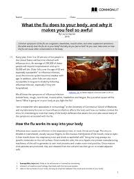 Commonlit a matter of taste answer key. Commonlit What The Flu Does To Your Body And Why It Makes You Feel So Awful Influenza Immune System