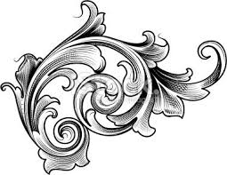 Single Victorian Scroll Filigree Tattoo Scroll Pattern Filigree Pattern
