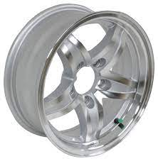 Steel inserts in lug nut wells secure wheel. Aluminum Lynx Trailer Wheel 14 X 5 1 2 Rim 5 On 4 1 2 Silver Lionshead Trailer Tires And Wheels Lhsl211