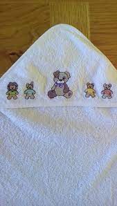 Jacinda from prudent baby shows how to make this hooded bath towel for baby. Cross Stitch Cuddly Toy Baby S Hooded Towel Stitch Patterns Cross Stitch Patterns Free Baby Cross