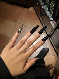 Here we have long matte black nails. Pin By Michael Ajibowo On Nail Design Long Black Nails Square Acrylic Nails Long Acrylic Nails