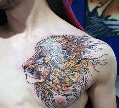 Top 73 Lion Chest Tattoo Ideas 2021 Inspiration Guide Lion Tattoo Design Chest Tattoo Lion Chest Tattoo