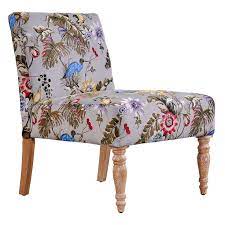 Such Pretty Fabric Floral Accent Chairs Floral Chair Armless Chair