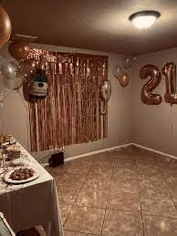 21st Birthday In 2021 Rose Gold Party Decor Gold Theme Birthday Party Birthday Decorations At Home