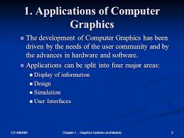 Images used in the graphic design of printed material are frequently produced on computers, as are the still and moving images seen in comic strips and animations. Major Application Areas Of Computer Graphics Ferisgraphics