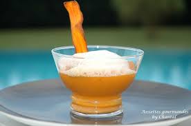 Emulsion Au Lait De Crevettes Sur Son Lit Carottes Cumin Assiettes Gourmandes