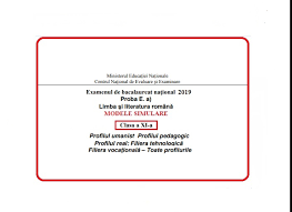 Clasa A 11 A Modele Simulare Bac 2019 Limba Romana Uman Si Real Jitaruionelblog Pregatire Bac Si Evaluarea Nationala 2021 La Matematica Si Alte Materii Materiale Lectii Formule Exercitii Rezolvate Matematica Gimnaziu