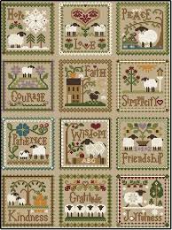 Little House Needleworks Twelve Little Sheep Sheep Cross Stitch Cross Stitch Samplers Cross Stitch