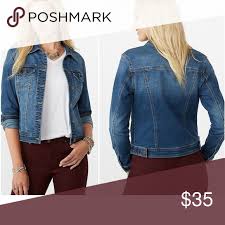 Dress Barn Denim Jacket Extremely Versatile Flattering And Comfortable Looks Amazing Open Or Buttoned Sleeves Are Roomy Denim Jacket Perfect Denim Jackets