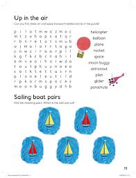 transport word search and pairing activity sheet printbales