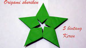 Cara membuat shuriken 3 bintang dari kertas origami | how to make 3 star shuriken from origami paper. Cara Membuat Origami Shuriken Tutorial Shuriken 5 Bintang Youtube