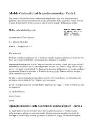 Resultado De Imagen Para Varios Ejemplo De Carta De Solicitud De Ayuda Carta De Solicitud Ejemplo De Carta Modelo Carta