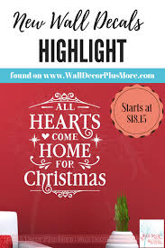 Hearts Home For Christmas Winter Decor Decals Wall Quotes Vinyl Letter Vinyl Wall Quotes Vinyl Lettering Christmas Wall Stickers