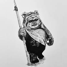 Maja Kravanja On Instagram 7th December Day 2 An Ewok Shih Tzu Like Creature Of Planet Endor Starwars Ewok Ewo Art Day Star Wars Episode Iv Insta Art