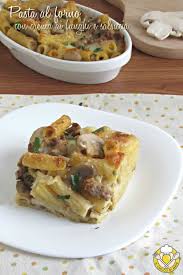 Pasta Al Forno Con Crema Di Funghi E Salsiccia Un Timballo Di Pasta Ricco Di Gusto Cremoso E Filante Senza Pomodoro E Ricette Idee Alimentari Pasta Al Forno
