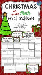Digital And Print Christmas Math Word Problems 4th Grade Multi Steps Math Word Problems Word Problems Christmas Math