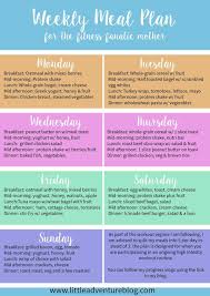 Weekly Meal Plan For Workouts Free Printable Little Adventure Blog Week Meal Plan Meal Planning How To Plan
