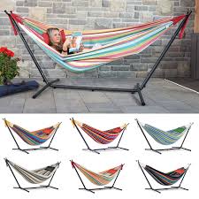 Now that gives new meaning to hanging out. Vivere 2 7 M 9 Ft Double Hammock Bundle