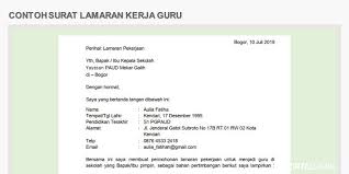 Yuk intip seperti apa contoh cover letter dalam bahasa inggris serta tips dan trik membuat surat lamaran kerja yang. Download 35 Contoh Surat Lamaran Kerja Guru 2021 Doc Pdf