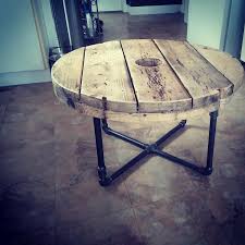 Measure the width of the table and cut two 1 x 6 cedar boards to length. Best 33 Spool Coffee Table With Pipe Legs For Sale In Markham Ontario For 2021