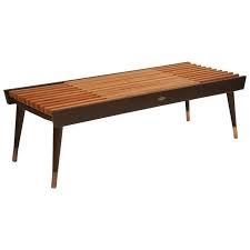 Extendable Slatted Wood Bench Or Coffee Table By Maruni 1950s Hiroshima Japan Wood Bench Modern Wood Bench Coffee Table