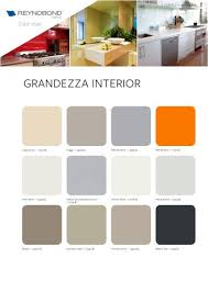 Grandezza Interior Color Chart Aluminium Composite Panels