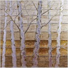 Birch Tree Wall Art Metallic Birch Trees Wall Art With Images Metal Tree Wall Art Metal Tree