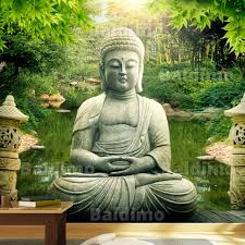Buddha Wall Covering Bemalte Kreuze Tapeten Fototapete