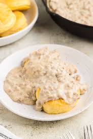 Image result for sausage gravy biscuits