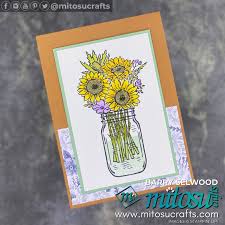 See more ideas about stampin up, stampin, card making. Colouring Jar Of Flowers Mitosu Crafts