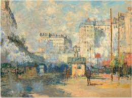 Claude Monet Exterieur De La Gare Saint Lazare Effet De Soleil 1877 Painted In Paris Oil On Canvas The Collection Claude Monet Monet Art Claude Monet Art