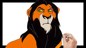 The lion king coloring page with simba and mufasa scar, the main antagonist of disney's 1994 animated feature film, the lion king funny the lion king coloring page for children : Coloring Pages For Kids Lion King Drawing With Crayons