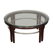 Queen coffee table 170x110 white/brass. 77 Off Macy S Macy S Fusion Round Coffee Table Tables