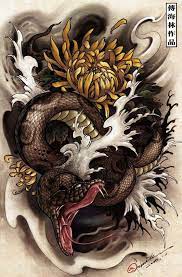 Pin By Cabello Tatuagens Artisticas On Zabej Japanese Snake Tattoo Snake Tattoo Design Japanese Tattoo