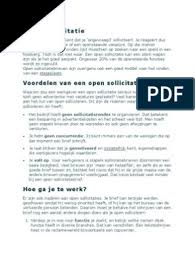 Open Sollicitatie Pdf