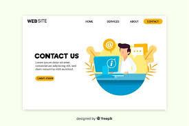 Download Contact Us Landing Page With Working Person For Free Landing Page Free Technology Vector Free