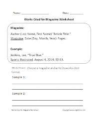 I need help explaining why is this correctly use. Englishlinx Com Works Cited Worksheets