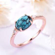 Turquoise Wedding Ring In Gold Turquoise Wedding Rings Gemstone Rings Wedding Rings