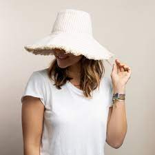 Canvas Packable Hat Natural Stripe Hat Attack New York