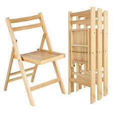 Casart 4 Pcs Solid Wood Folding Chairs Ergonomic Slatted Seat Backrest Wedding Patio Garden Home Furnitu Wood Folding Chair Folding Chair Wooden Folding Chairs