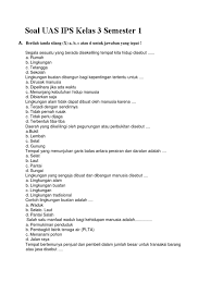 Check spelling or type a new query. Soal Uas Ips Kelas 3 Semester 1