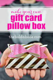 Let's have some fun with making a unique gift. Make Your Own Gift Card Pillow Box