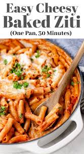 Easy Cheesy Baked Ziti Veronika S Kitchen Recipe In 2020 Baked Ziti Easy Baked Ziti Meatless Dinner