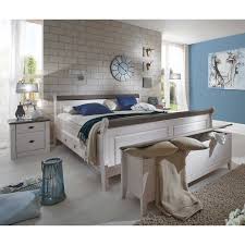 Schlafzimmer Holz Landhaus Stil Weiss Braun Schlafzimmer Einrichten Schlafzimmer Banke Schlafzimmer Design