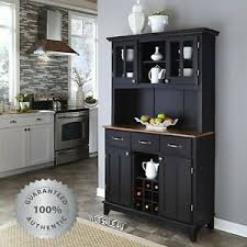 Buy buffet and hutch kitchen storage cabinet at costway, enjoy great savings and discounts with fast, free shipping on everything. Kitchen Buffet Hutch Wine Rack Solid Wood Server Storage Cabinet Drawers Black Ebay