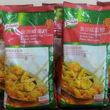 Perap ayam dengan bawang putih (telah diparut halus), serbuk kari, sos tiram. Knorr Golden Salted Egg Powder Food Drinks Packaged Instant Food On Carousell