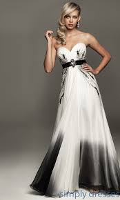 Black And White Evening Gown Dresses Formal Prom Dresses Evening Wear Strapless Black And White Dress Black White Wedding Dress Colored Wedding Dresses Black Wedding Dresses