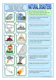 Natural Disasters Matching Exercises Worksheet Free Esl Printable Worksheet Natural Disasters For Kids Natural Disasters Lessons Natural Disasters Activities